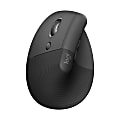 Logitech Lift Left Vertical Ergonomic Mouse (Graphite) - Optical - Wireless - Bluetooth/Radio Frequency - Graphite - USB - 4000 dpi - Scroll Wheel - 6 Button(s) - Small/Medium Hand/Palm Size - Left-handed