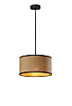 Adesso® Harvest Drum Lamp, 15"W, Natural Shade/Black Base 1 thumbnail image
