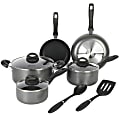 Oster 10-Piece Aluminum Nonstick Cookware Set, Gray 1 thumbnail image