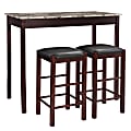 Linon Tavern 3-Piece Counter Set, Espresso/Black 1 thumbnail image