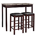 Linon Tavern 3-Piece Counter Set, Espresso/Black