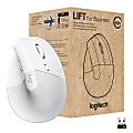 Logitech Lift for Business - Vertical mouse - ergonomic - 6 buttons - wireless - Bluetooth, 2.4 GHz - Logitech Logi Bolt USB receiver - off-white 1 thumbnail image