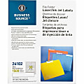 Business Source Laser/Inkjet File Folder Labels - 21/32"x 3 7/16" - Permanent Adhesive - Rectangle - Laser, Inkjet - 26102