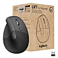 Logitech Lift Ergo Mouse - Optical - Wireless - Bluetooth/Radio Frequency - Graphite - USB - 4000 dpi - Scroll Wheel - 4 Button(s) - Small/Medium Hand/Palm Size