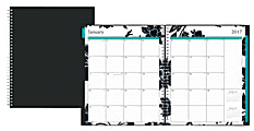 Blue Sky™ Wire-O Monthly Planner, Fashion, Lined, 8" x 10", 50% Recycled, Barcelona, January–December 2017 1 thumbnail image