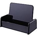 Lorell Professional Business Card Holder - Plastic - 1 / Each - Black 1 thumbnail image