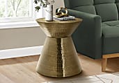 Monarch Specialties Rye Accent Table, 20"H x 22"W x 22"D, Gold