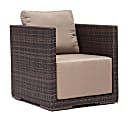 Zuo® Outdoor Park Island Guest Seating, Armchair, 33"H x 30 1/2"W x 30 1/2"D, Brown