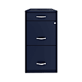 Realspace® SOHO Organizer 18"D Vertical 3-Drawer File Cabinet, 30% Recycled, Navy