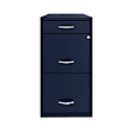 Realspace® SOHO Organizer 18"D Vertical 3-Drawer File Cabinet, 30% Recycled, Navy 1 thumbnail image