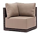 Zuo® Outdoor Park Island Guest Seating, Corner Chair, 33"H x 30 1/2"W x 30 1/2", Brown
