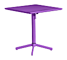 Zuo® Outdoor Big Wave Folding Table, Square, Purple
