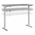 Bush® Business Furniture Move 40 Series Electric Height-Adjustable Standing Desk, 28-1/6"H x 59-4/9"W x 29-3/8"D, Platinum Gray/Cool Gray Metallic, Standard Delivery