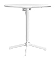Zuo® Outdoor Big Wave Folding Table, Round, White