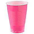 Amscan 436811 Plastic Cups, 12 Oz, Bright Pink, 50 Cups Per Pack, Case Of 3 Packs 1 thumbnail image