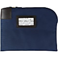 Sparco Locking Currency Bag - 8.50" Width x 11" Length - Navy - 1/Pack - Coin, Currency, Document