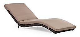 Zuo® Outdoor Gemini Guest Lounge Chair, 22 9/10"H x 26 3/5"W x 72"D, Brown