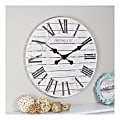 FirsTime & Co.® Shiplap Round Wall Clock, White