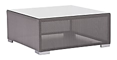 Zuo® Outdoor Clear Water Bay Table, Gray