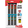 Pentel Super Hi-Polymer Lead Refills Value Pack - 0.5 mm, 0.7 mm Point - #2 - Black - Break Resistant - 6 / Pack