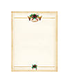 Great Papers!® Holiday-Themed Letterhead Paper, 8 1/2" x 11", Antique Horns, Pack Of 80 Sheets