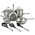 Oster Ridgewell 13-Piece Cookware Set, Silver 1 thumbnail image