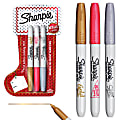 Sharpie Permanent Markers, Metallic Markers, Fine Point, Medium, Assorted, 3 Count, Holiday Edition 1 thumbnail image