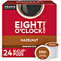 Eight O'Clock® Single-Serve Coffee K-Cup® Pods, Hazelnut, Carton Of 24