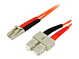 StarTech.com 1m Fiber Optic Cable  - LSZH - LC/SC - OM1 - LC to SC Fiber Patch Cable  - 1m LC/SC Fiber Optic Cable - 1 m LC to SC Fiber Patch Cable - 1 meter LC to SC Fiber Cable  - LSZH - LC/SC - OM1 Fiber Cable