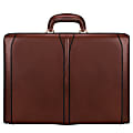 McKlein Turner Expandable Leather Attaché Briefcase, 18-1/4”H x 5”W x 13-1/4”D, Brown 1 thumbnail image