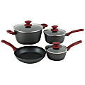Gibson Home Marengo 7-Piece Cookware Set, Red/Matte Gray 1 thumbnail image
