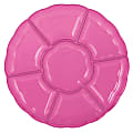 Amscan Scalloped Sectional Chip 'N Dip Trays, 16", Bright Pink, Pack Of 3 Trays 1 thumbnail image