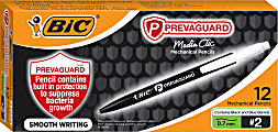 BIC® Prevaguard Mechanical Pencil with antimicrobial additive, 0.7 mm, #2, Black Barrel, Pack Of 12 Pencils 1 thumbnail image