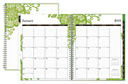 Blue Sky™ Wire-O Weekly/Monthly Planner, 8 1/2" x 11", 50% Recycled, Grace, January–December 2016