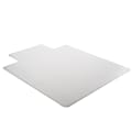 Deflect-O Earth Source® Chair Mat For Commercial Pile Carpets, Straight Edge, Standard Lip, 36" x 48", Clear
