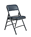 National Public Seating 1300 Series Vinyl-Upholstered Triple-Brace Folding Chairs, Midnight Blue, Pack Of 52 Chairs