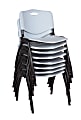 Regency M Breakroom Stacking Chairs, Chrome/Gray, Pack Of 8 Chairs