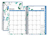 Blue Sky™ Wire-O Weekly/Monthly Planner, 5" x 8", 50% Recycled, Lindley, January–December 2016