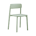 Eurostyle Tibo Polypropylene Stackable Outdoor Side Chairs, Mint, Set Of 2 Chairs