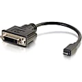 C2G 8in Micro HDMI to DVI Adapter - Micro HDMI Adapter - Male to Female Black - DVI-D/HDMI for Audio/Video Device - 1 x HDMI (Micro Type D) Male Digital Audio/Video - 1 x DVI-D Female Digital Video 1 thumbnail image