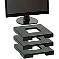 Data Accessories Company MP-106 Ergo Monitor Riser Block, 77 lb Load Capacity, 1.25"H x 12"W x 12"D, Black, TAA Compliant 1 thumbnail image