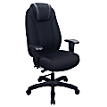 WorkPro® Maverick Multifunction Ergonomic Fabric High-Back Chair With Headrest, Black