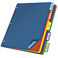 Cardinal Extra-tough Poly Dividers - 5 Tab(s)/Set - Letter - 8 1/2" Width x 11" Length - 3 Hole Punched - Polypropylene Divider - Multicolor Tab(s) - 4 / Pack