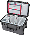 SKB Cases iSeries Protective Electronics Case With Deep Padded Dividers And Lid Organizer, 22" x 13" x 11-3/4", Black