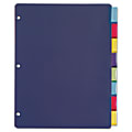 Cardinal Extra-tough Poly Dividers - 8 Tab(s)/Set - Letter - 8 1/2"x 11" - 3 Hole Punched - Polypropylene Divider - Multicolor Tab(s) - 4 / Pack 1 thumbnail image