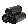 Inteplast LLDPE Can Liners, 0.7 mil, 43" x 47", Black, Pack Of 100 Liners