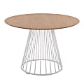 LumiSource Canary Contemporary Dining Table, 29-1/2”H x 29-1/2”W x 43-1/2”D, White/Natural