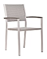 Zuo® Outdoor Metropolitan Guest Furniture, Armchair, 34 9/10"H x 21 3/10"W x 21"D, Aluminum