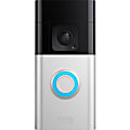 Ring Battery Doorbell Plus Video Doorbell,  5.1"H x 1.1"W x 2.4"D, Satin Nickel