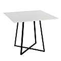 LumiSource Cosmo Contemporary Glam Square Dining Table, 36”H x 36”W x 36”D, Black/White 1 thumbnail image